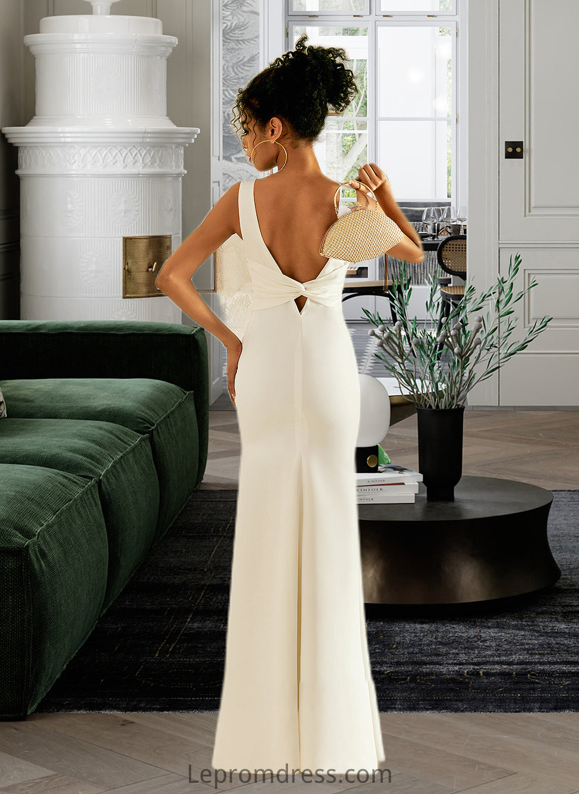 Chelsea Trumpet/Mermaid Scoop Neck Floor-Length Wedding Dress HAP0013727