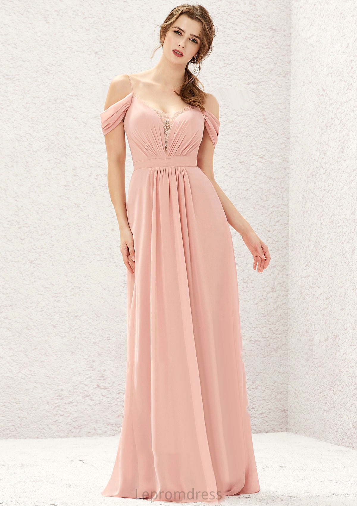 A-line Sweetheart Sleeveless Chiffon Long/Floor-Length Bridesmaid Dresses With Pleated Lace Ariana HAP0025629