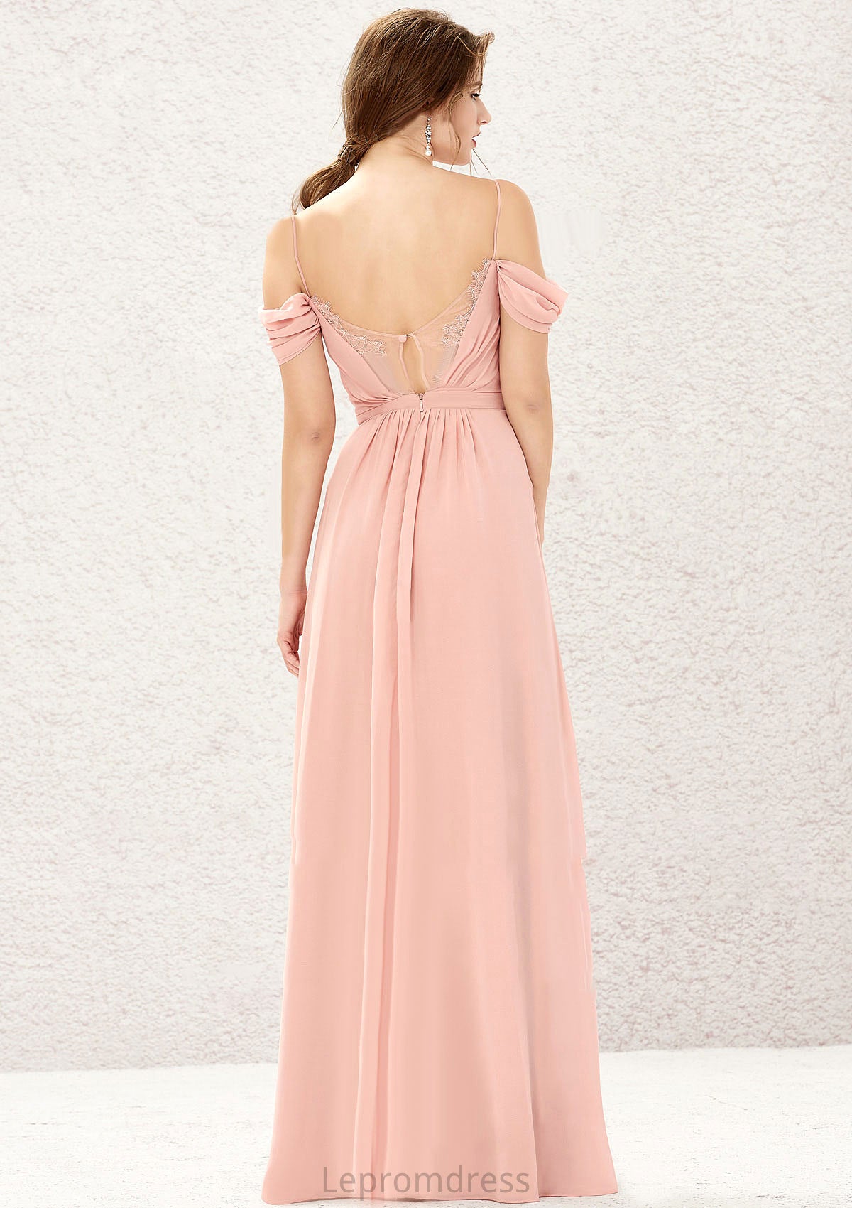 A-line Sweetheart Sleeveless Chiffon Long/Floor-Length Bridesmaid Dresses With Pleated Lace Ariana HAP0025629