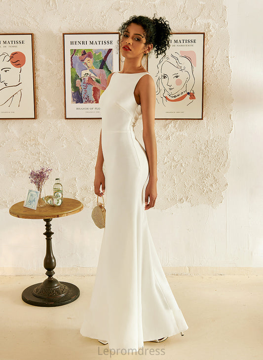 Floor-Length Trumpet/Mermaid Scoop Wedding Neck Dress Wedding Dresses Paola