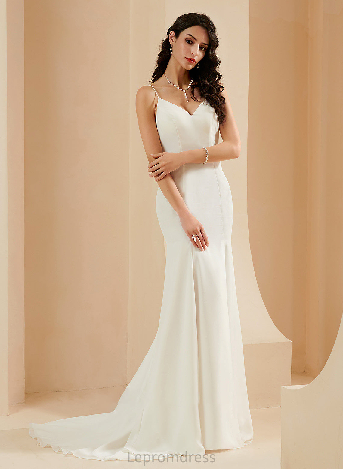 Train Dress Wedding Dresses V-neck Marianna Court Trumpet/Mermaid Wedding