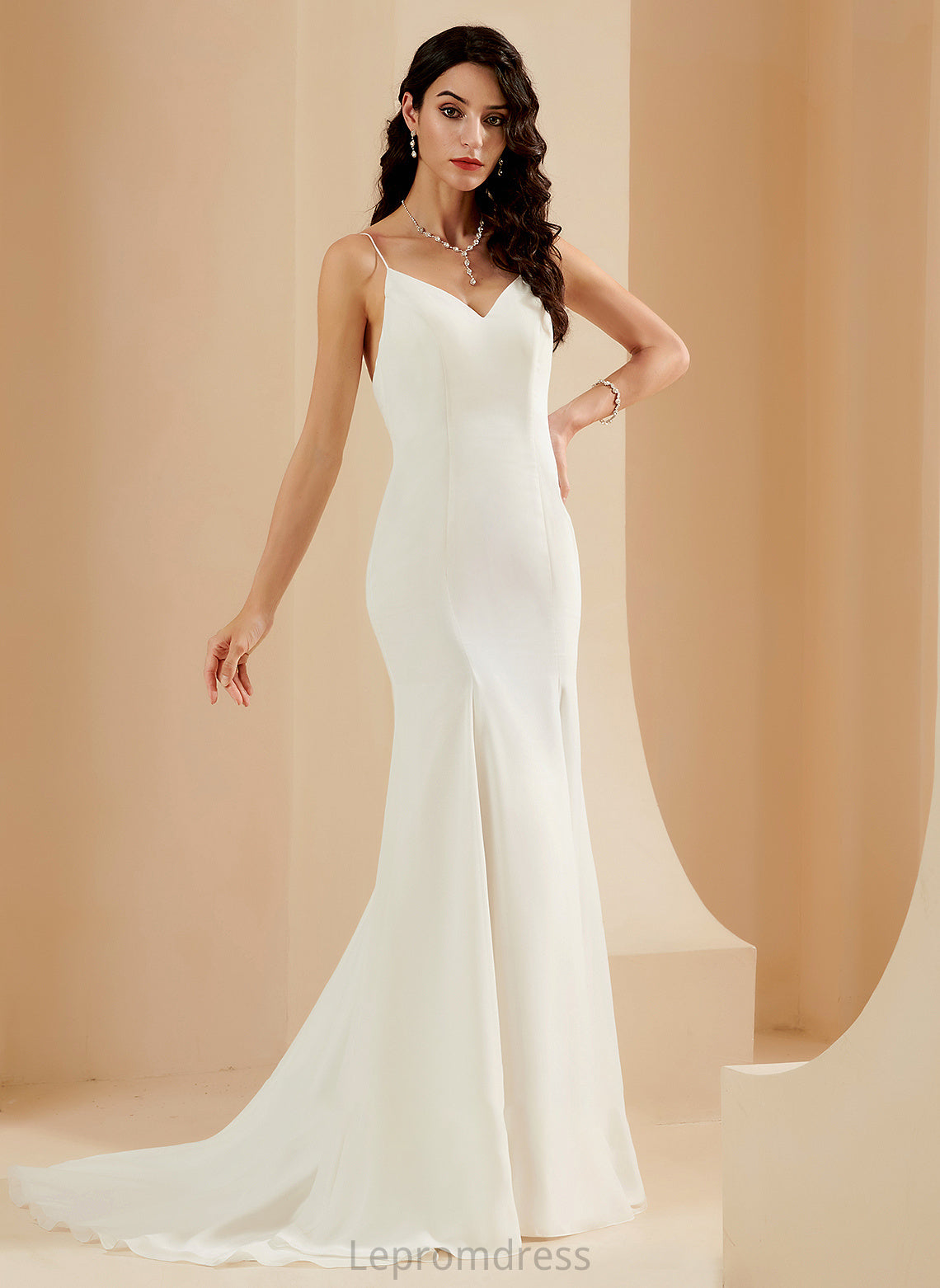 Train Dress Wedding Dresses V-neck Marianna Court Trumpet/Mermaid Wedding