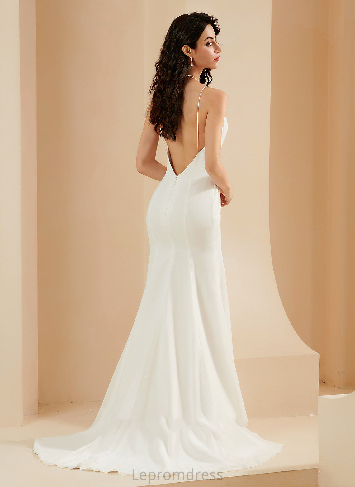 Train Dress Wedding Dresses V-neck Marianna Court Trumpet/Mermaid Wedding